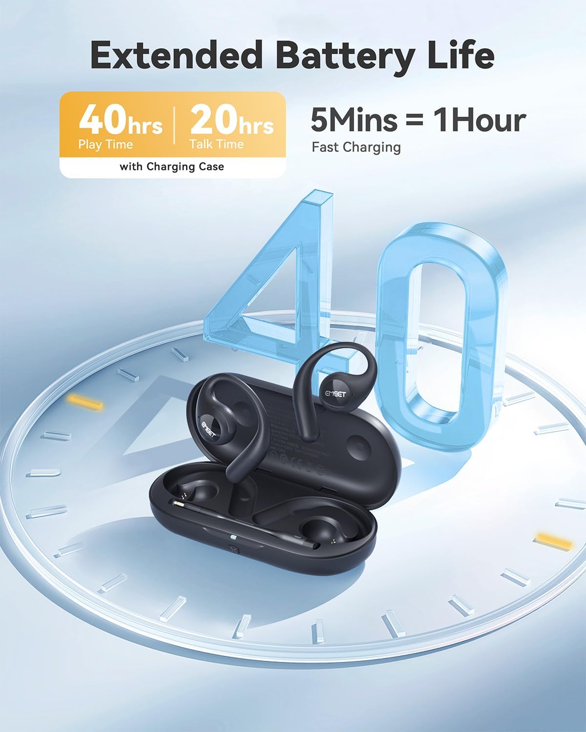 Airflow Open-Ear Headphones with Mic