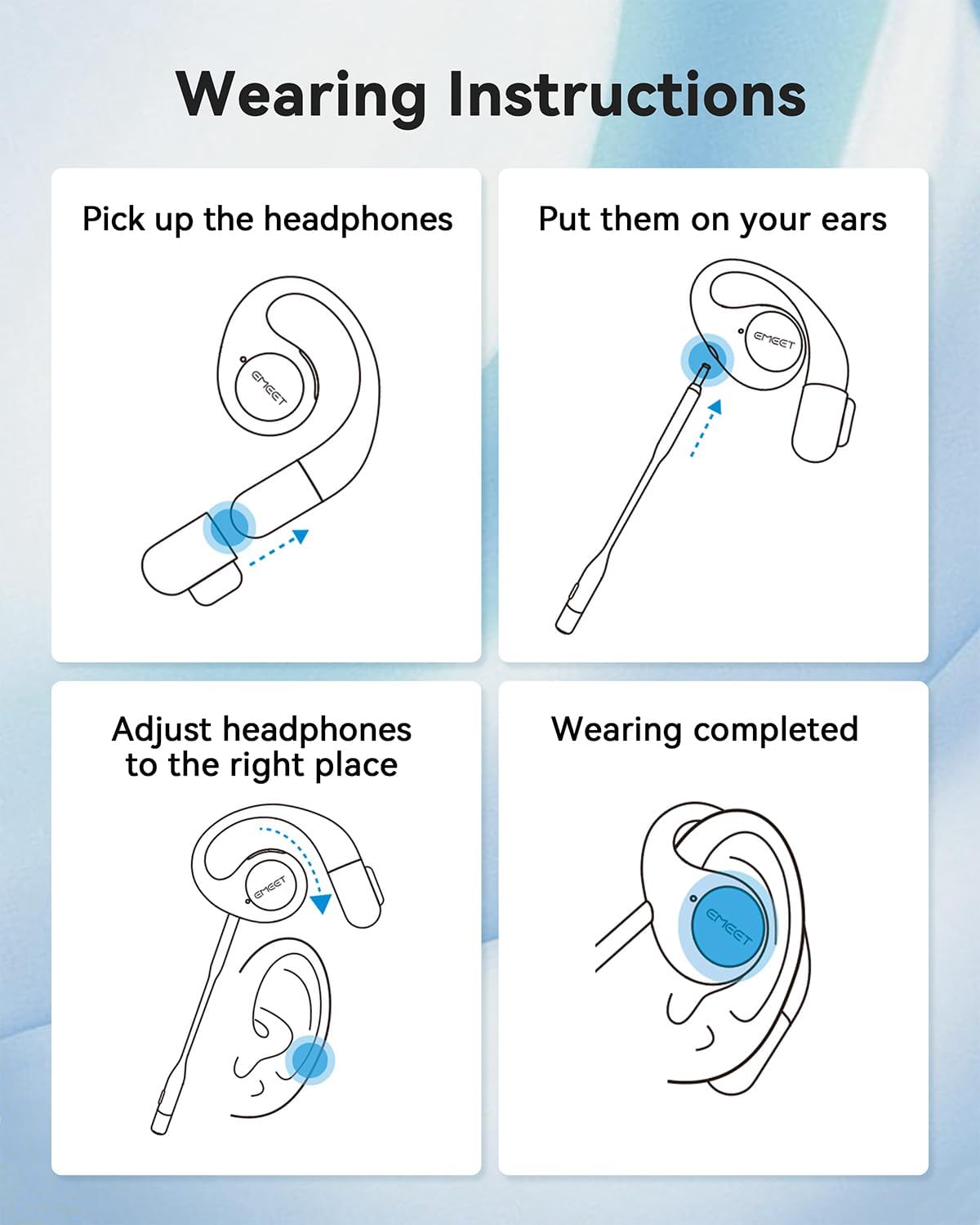 Airflow Open-Ear Headphones with Mic