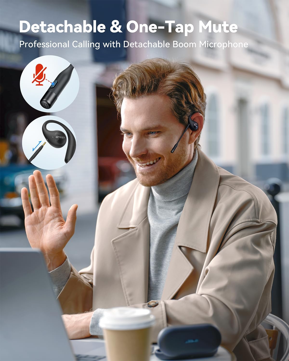 Airflow Open-Ear Headphones with Mic