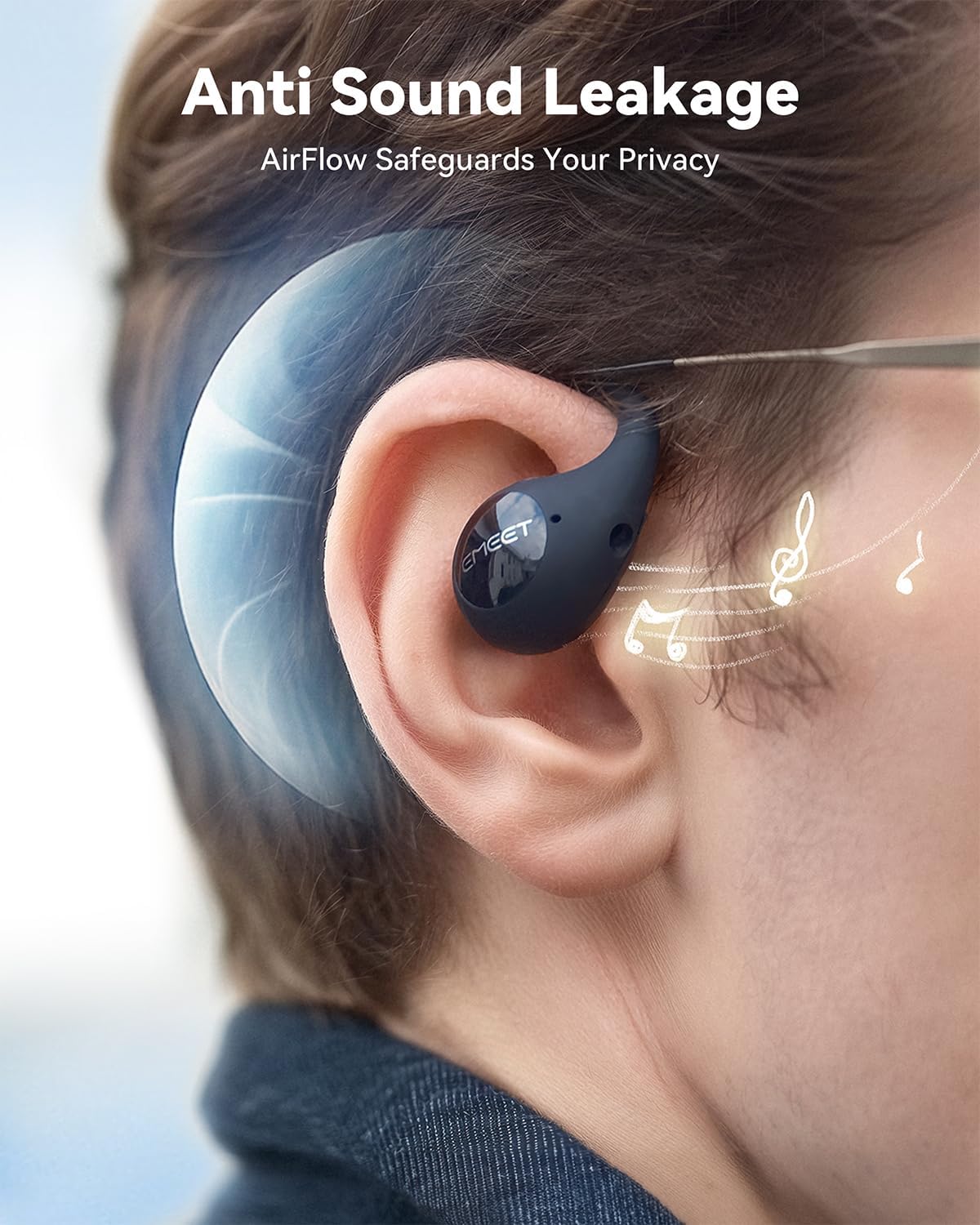 Airflow Open-Ear Headphones with Mic