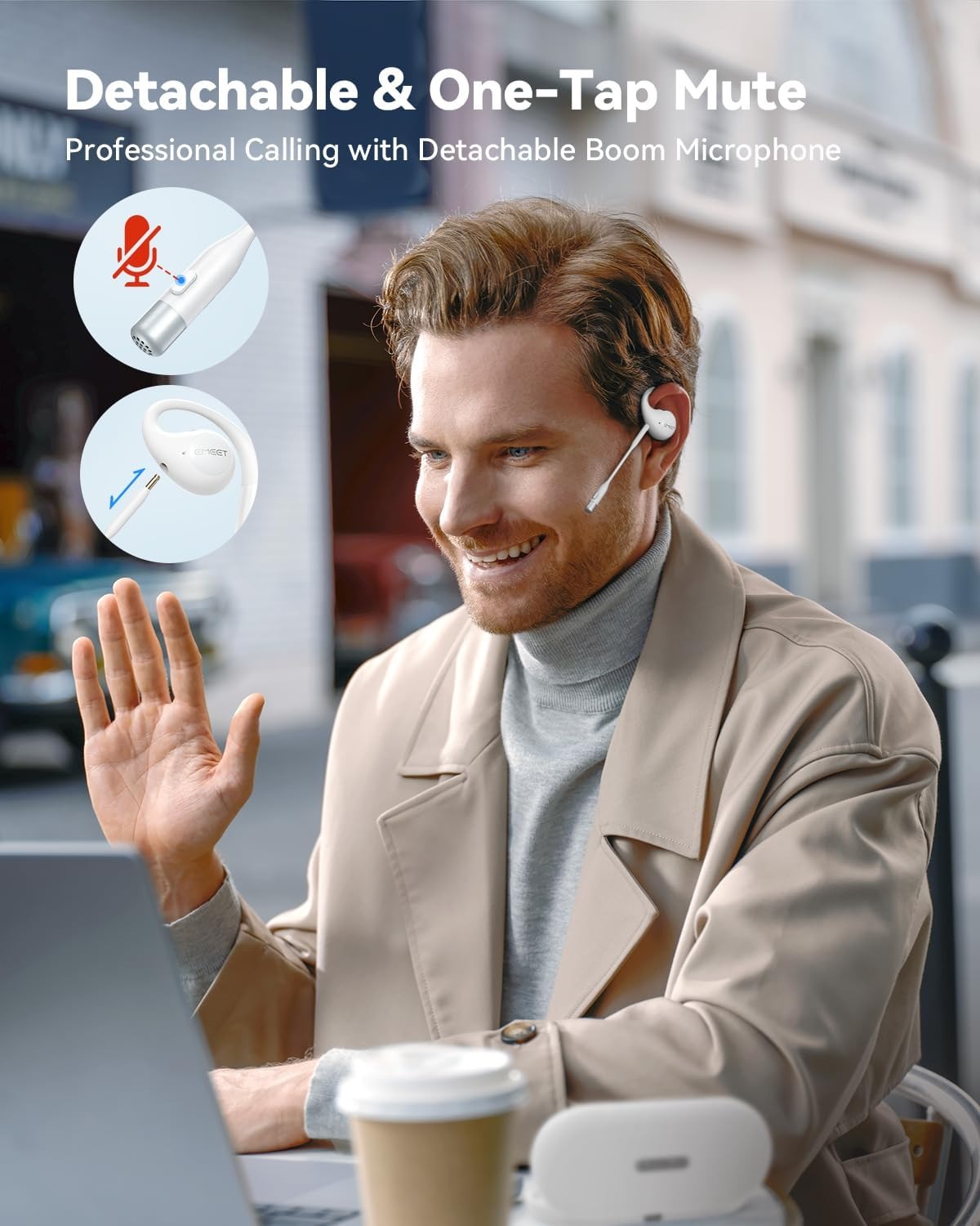 Airflow Open-Ear Headphones with Mic