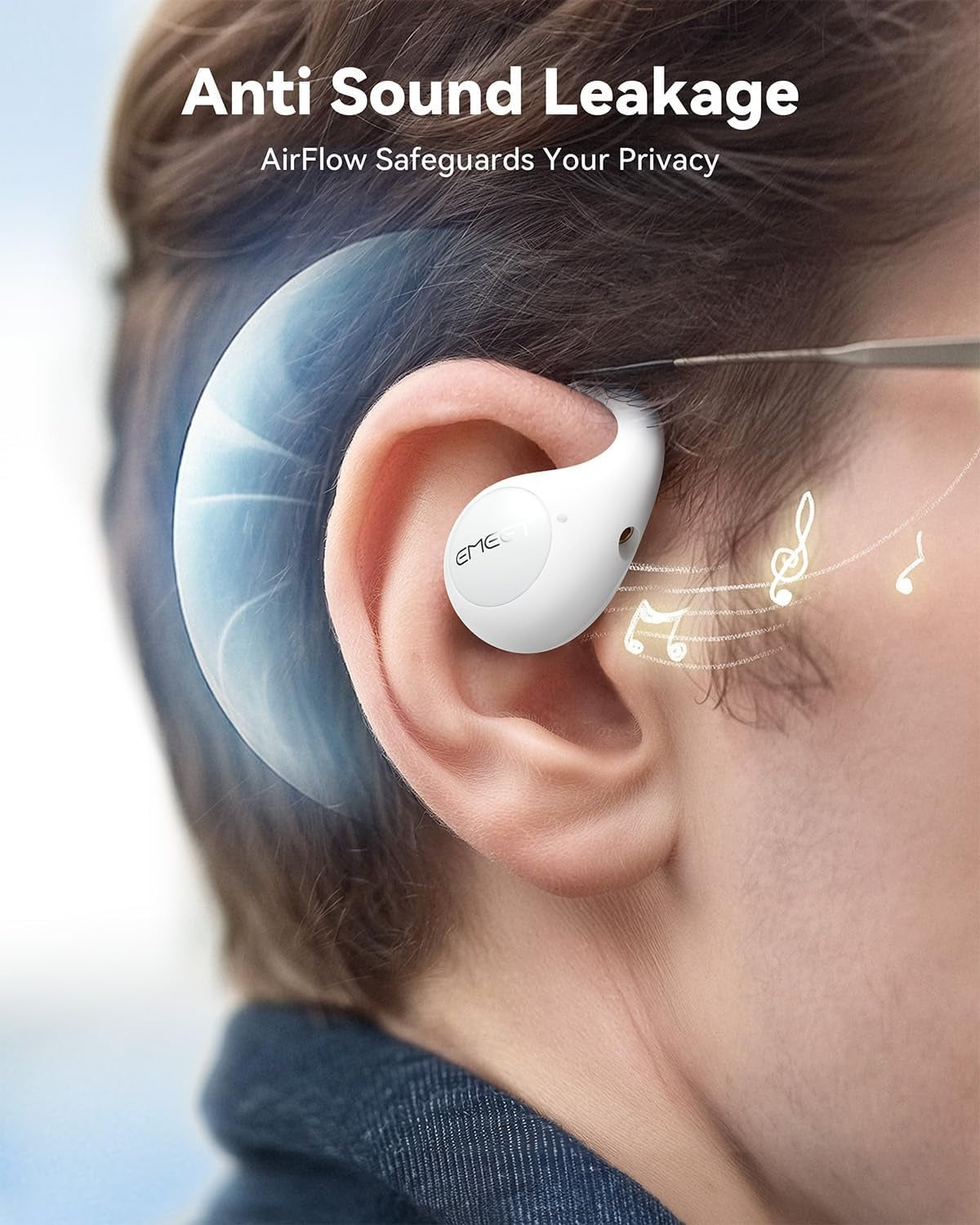 Airflow Open-Ear Headphones with Mic